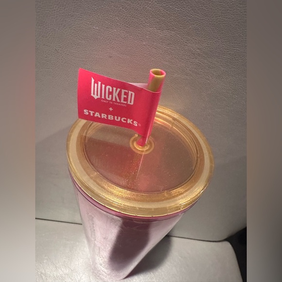 Starbucks ‘Wicked’ Pink Glitter Limited Edition Tumbler Cold Cup 24 oz - Picture 4 of 4
